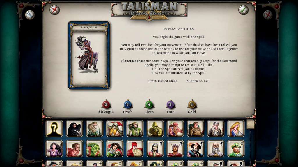 Talisman: Digital Edition - Black Witch Character Pack Steam CD Key, 1.37 usd