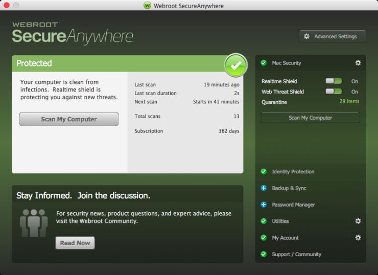 Webroot SecureAnywhere AntiVirus 2022 Key (6 Months / 1 Device), 2.25 usd