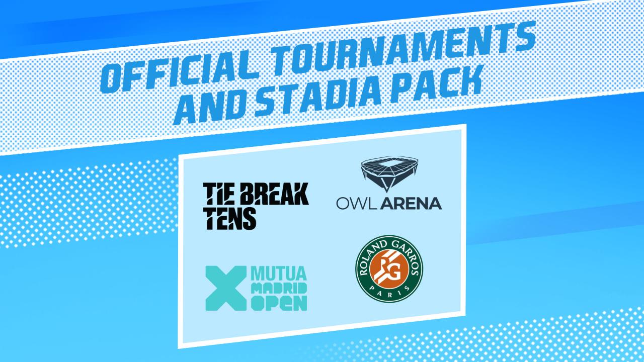 Tennis World Tour 2 - Official Tournaments and Stadia Pack DLC Steam CD Key, 10.16 usd