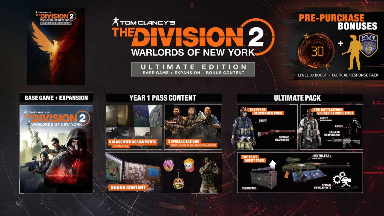 Tom Clancy’s The Division 2 Warlords of New York Ultimate Edition EMEA Ubisoft Connect CD Key, 25.68 usd