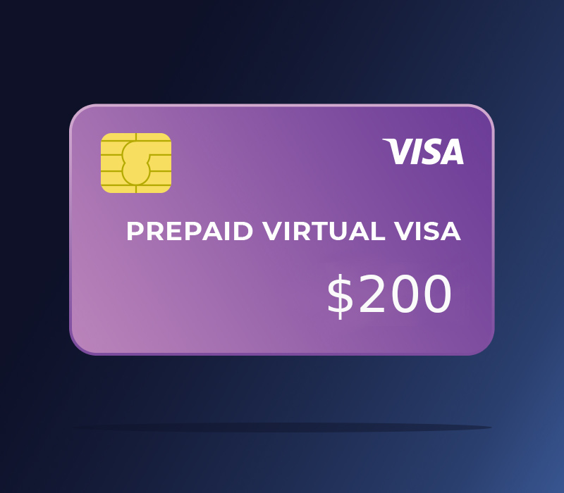 Prepaid Virtual VISA $200, 236.55 usd