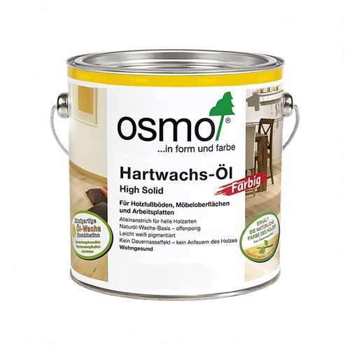 фотография Osmo Масло с твердым воском цветное HARTWACHS-ÖL FARBIG 3074 Графит 0,75л, купить за 8145 руб онлайн