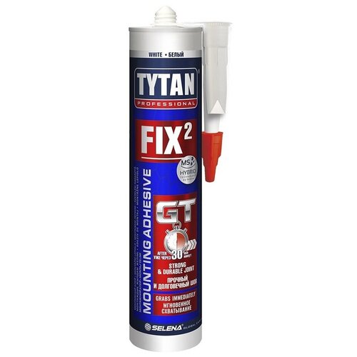 фотография Клей монтажный гибридный Tytan Professional Fix2 GT белый 290 мл, купить за 1099 руб онлайн