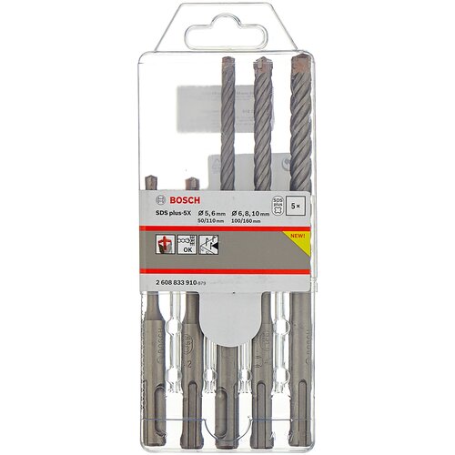 фотография Набор SDS-plus BOSCH 2608833910 110  мм, купить за 1185 руб онлайн