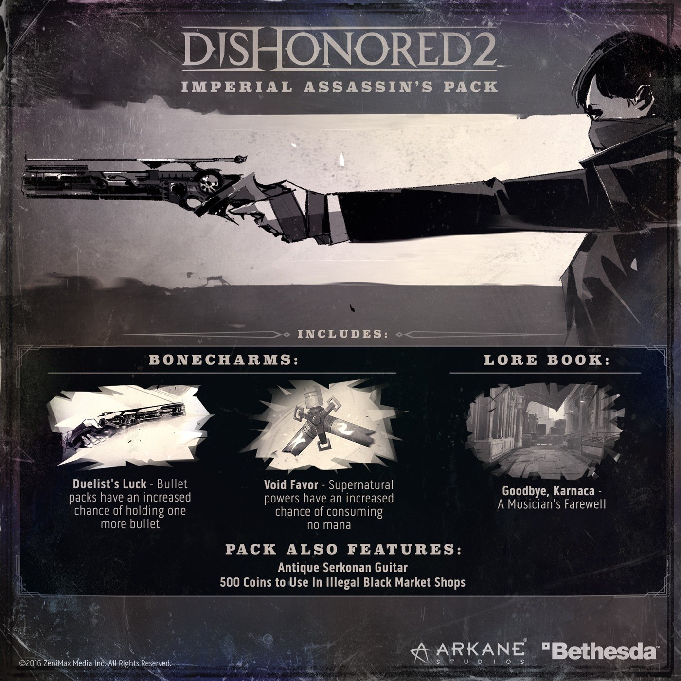 Dishonored 2 - Imperial Assassin's DLC Steam CD Key, 1.16 usd