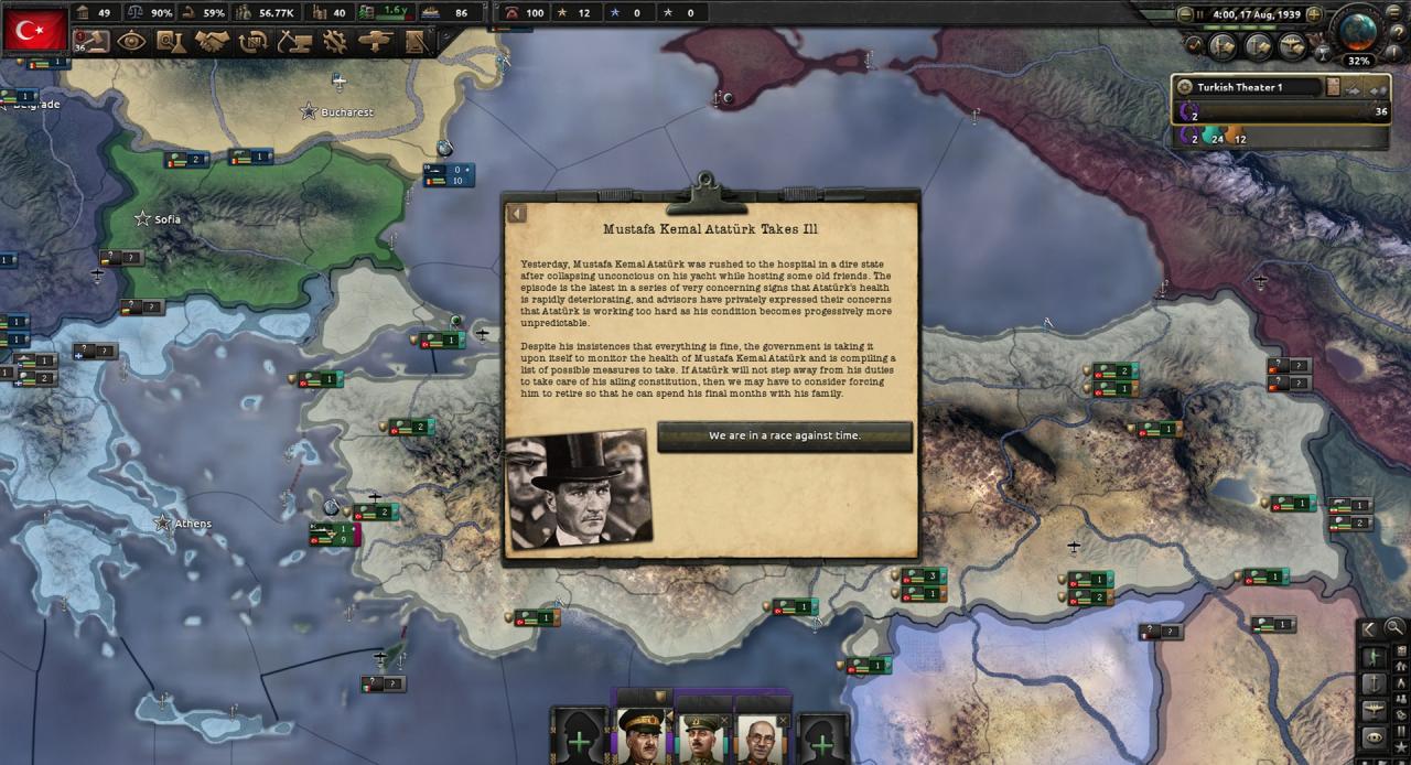 Hearts of Iron IV - Battle for the Bosporus DLC Steam Altergift, 12.64 usd