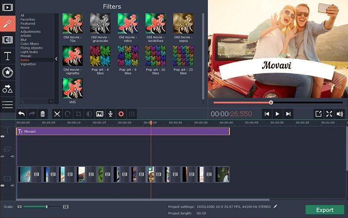 Movavi Video Editor 15 Key (Lifetime / 1 PC), 18.43 usd