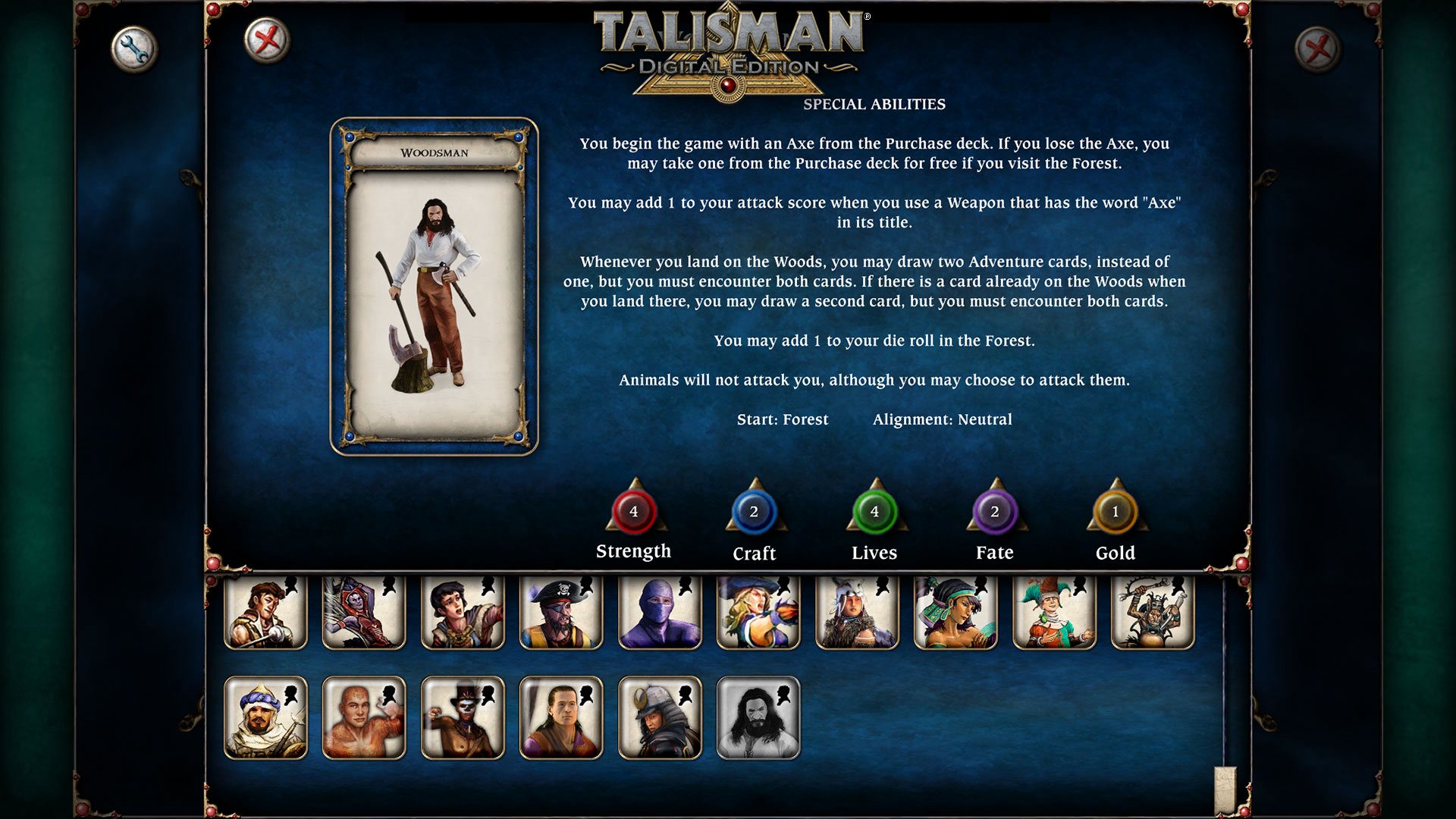 Talisman - Character Pack #17 - Woodsman DLC Steam CD Key, 1.14 usd