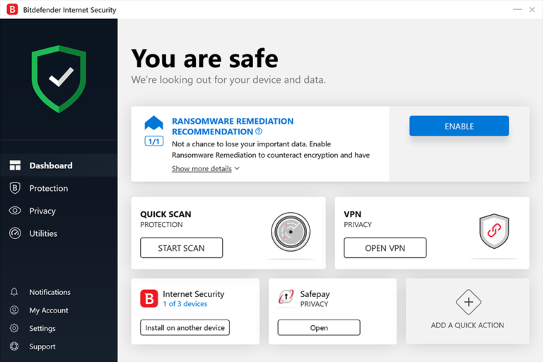 Bitdefender Total Security 2023 Trial Key (3 Months / 5 Devices), 2.14 usd