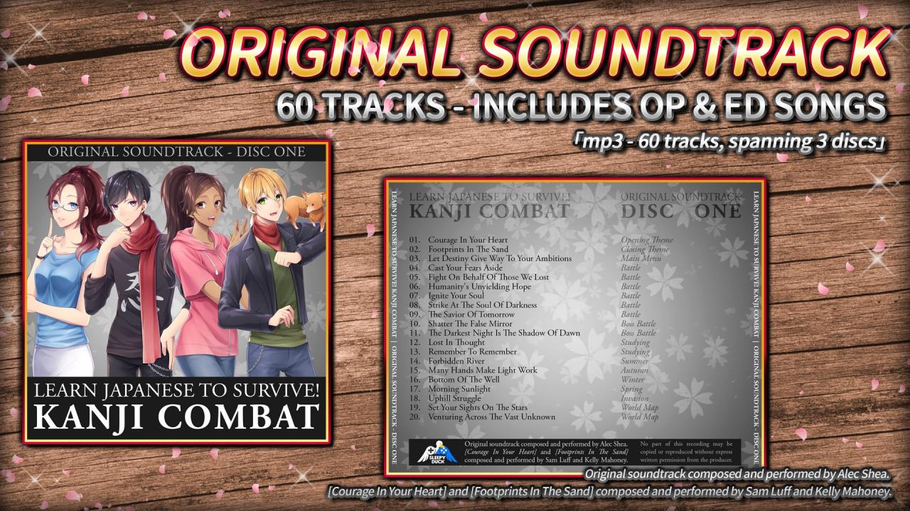 Learn Japanese To Survive! Kanji Combat - Original Soundtrack DLC Steam CD Key, 0.32 usd