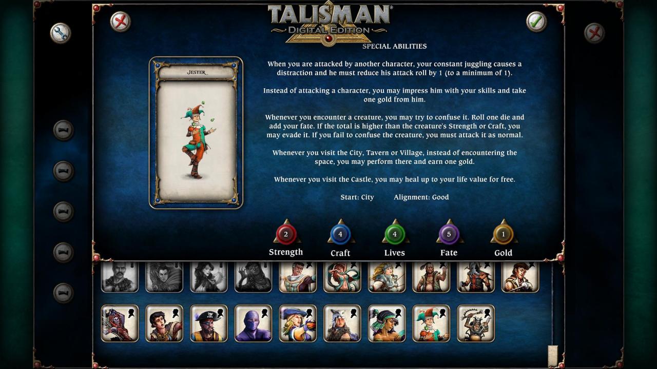 Talisman - Character Pack #12 - Jester DLC Steam CD Key, 0.86 usd