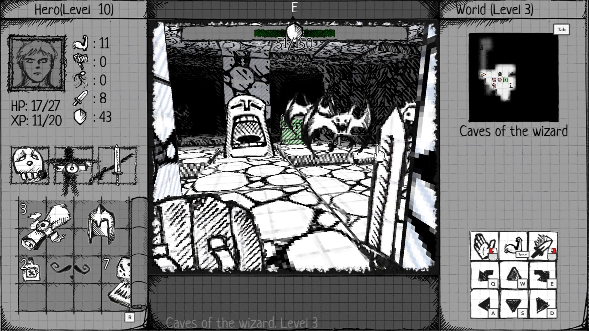 Drawngeon: Dungeons of Ink and Paper Steam CD Key, 1.39 usd