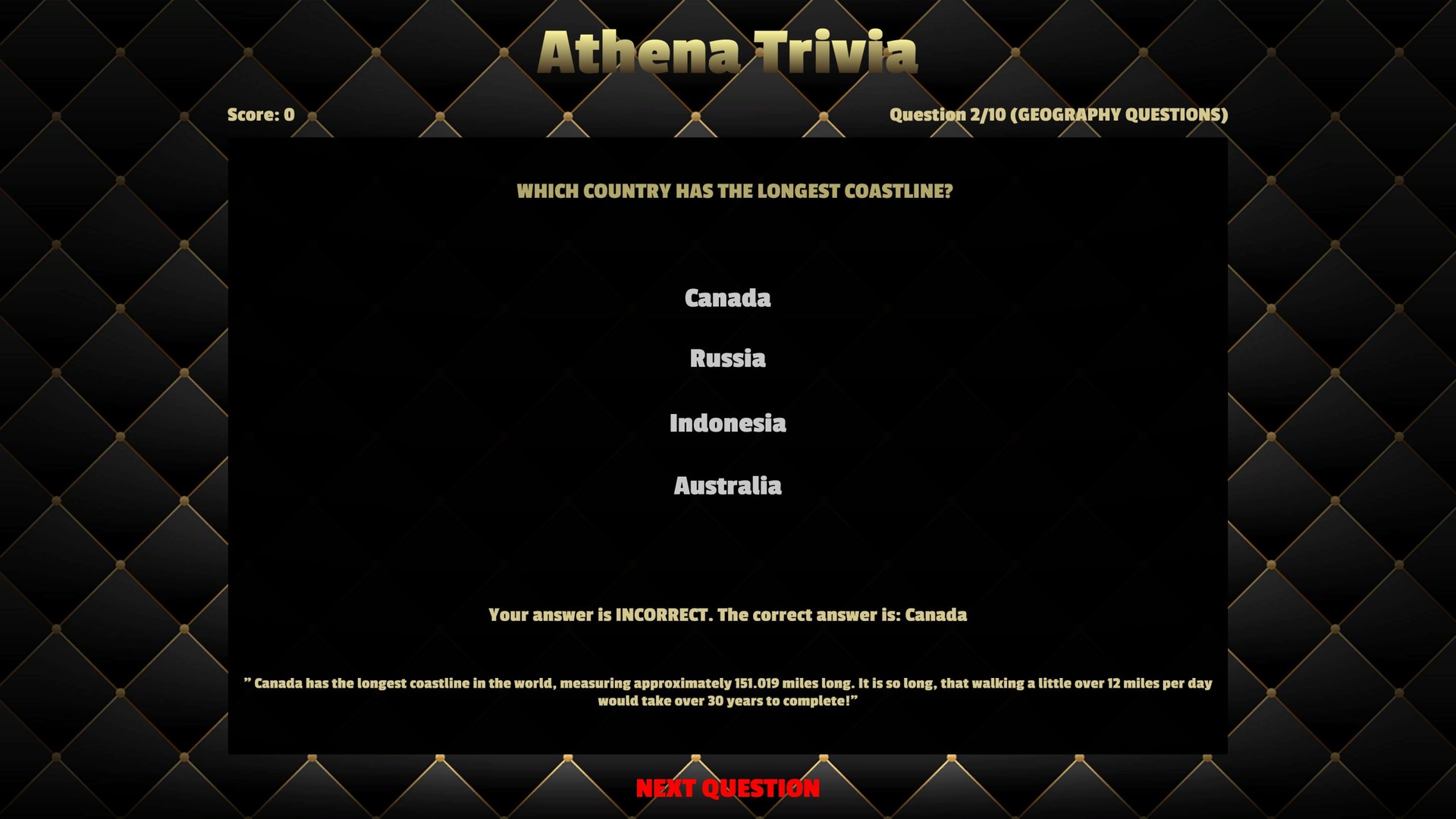 Athena Trivia Steam CD Key, 0.37 usd