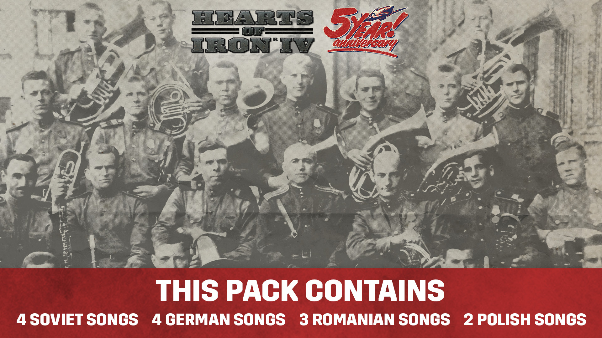 Hearts of Iron IV - Eastern Front Music Pack DLC Steam CD Key, 3.15 usd