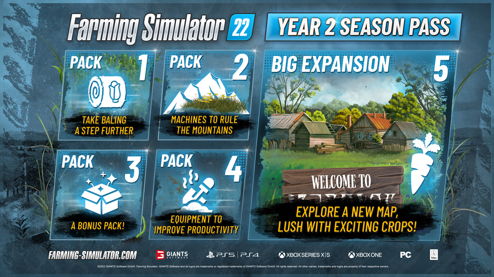 Farming Simulator 22 - Year 2 Season Pass DLC Steam CD Key, 26.24 usd