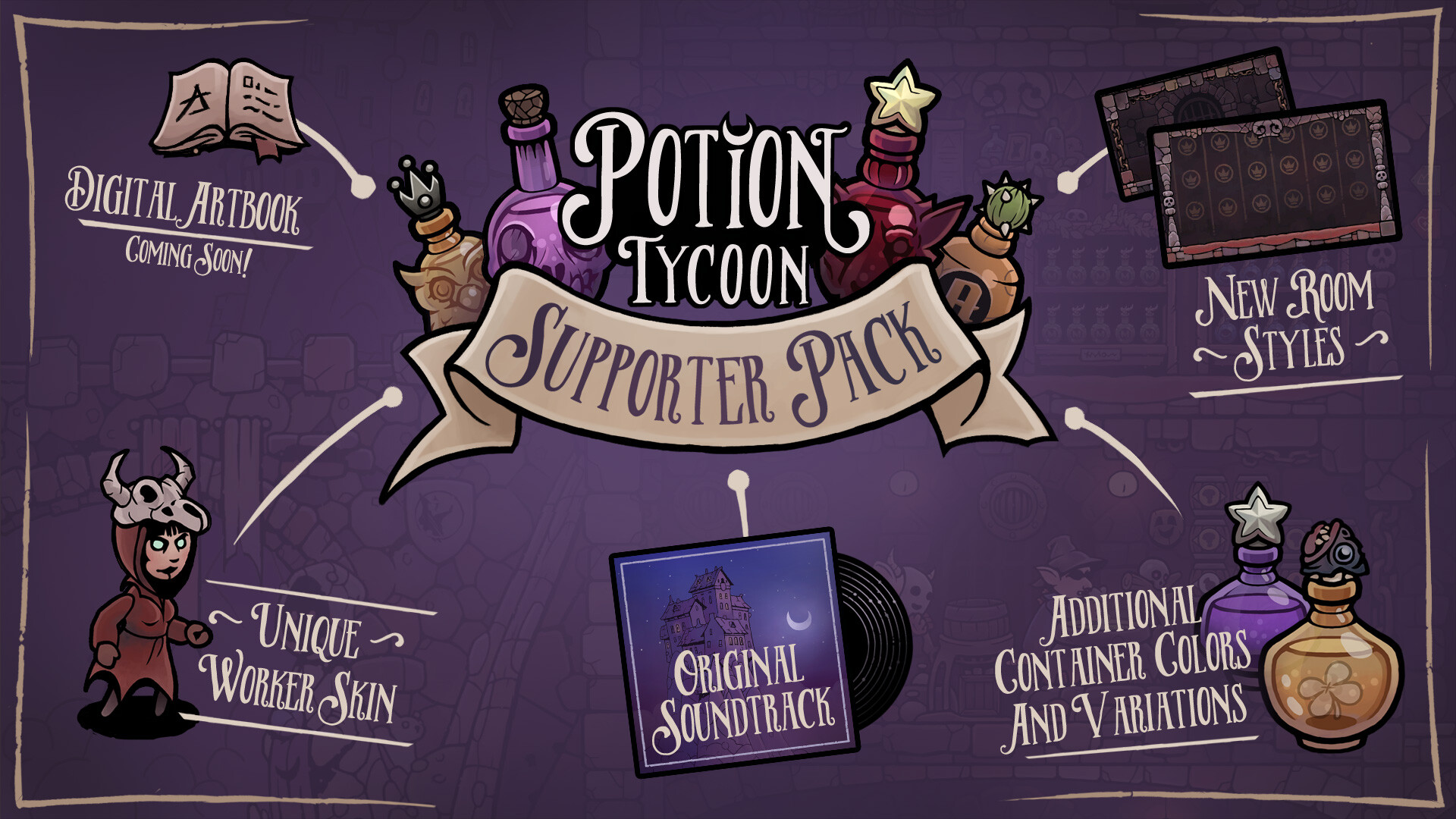 Potion Tycoon - Supporter Pack DLC Steam CD Key, 7.88 usd
