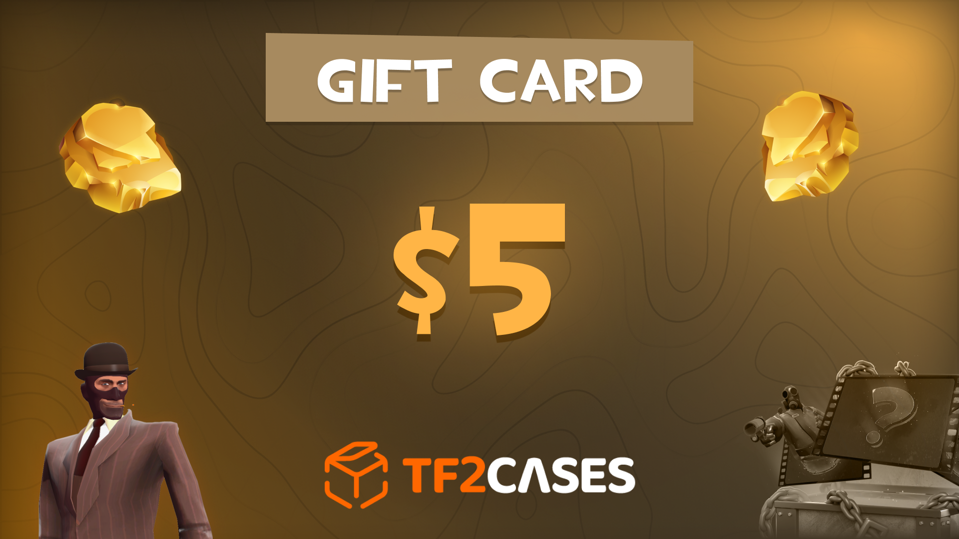 TF2CASES.com $5 Gift Card, 5.65 usd