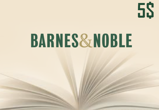 Barnes and Noble $5 Gift Card US, 3.38 usd