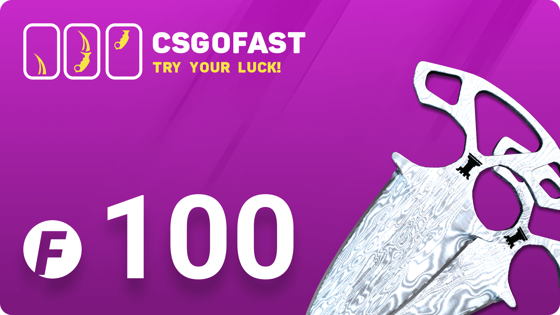 CSGOFAST 100 Fast Coins Gift Card, 70.9 usd