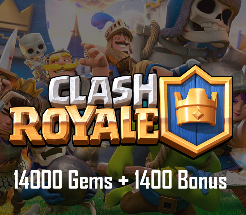 Clash Royale - 14000 Gems + 1400 Bonus Reidos Voucher, 116.1 usd