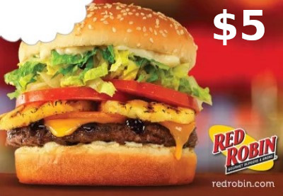 Red Robin $5 Gift Card US, 5.99 usd