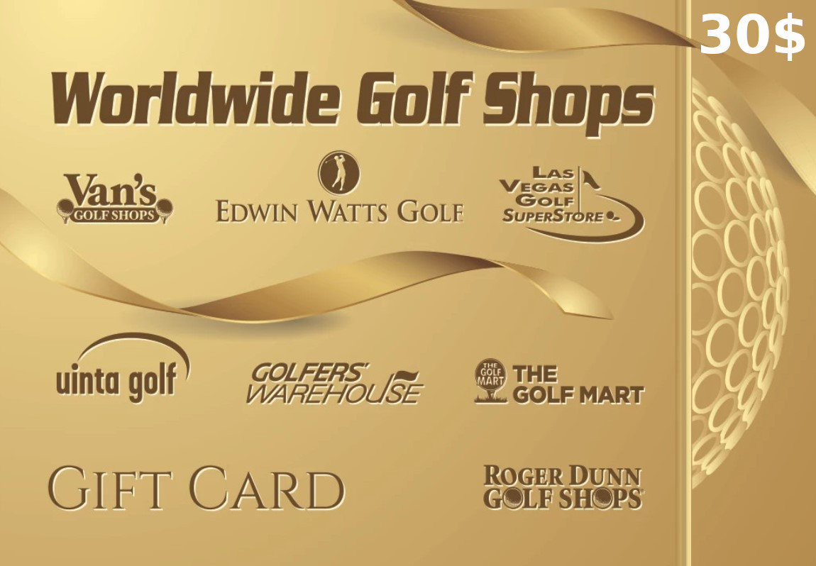 Worldwide Golf Shops $30 Gift Card US, 22.6 usd