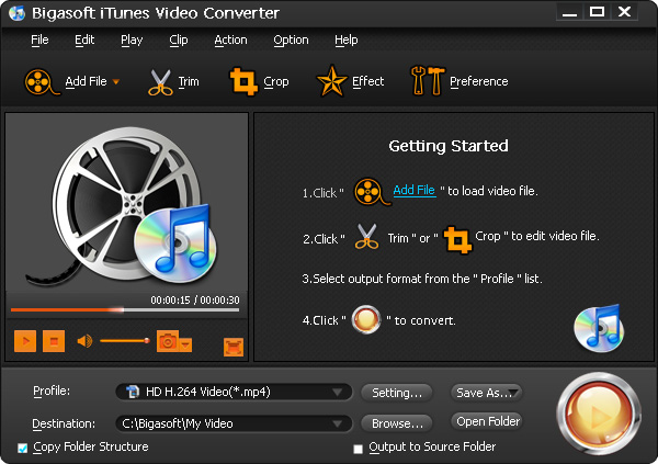 Bigasoft iTunes Video Converter PC CD Key, 5.03 usd