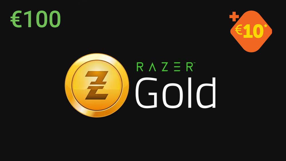 RAZER GOLD €100 + €10 BONUS EU, 112.98 usd