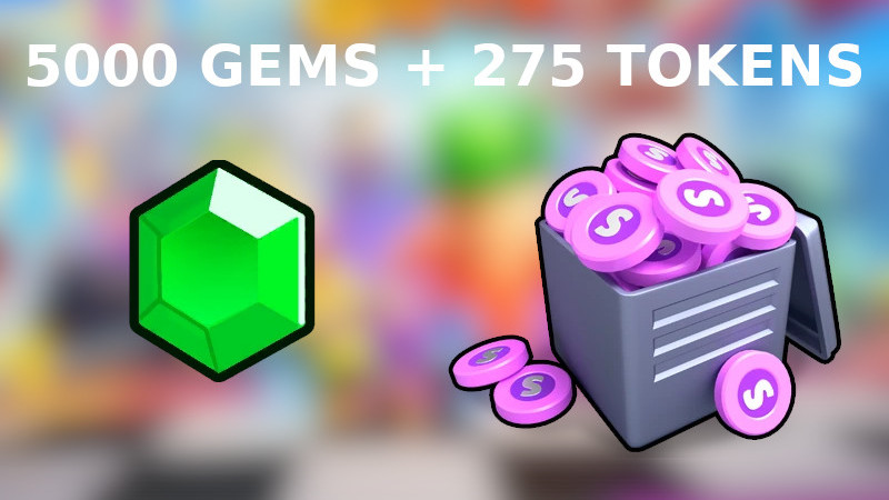 Stumble Guys - 5000 Gems + 275 Tokens Reidos Voucher, 10.42 usd